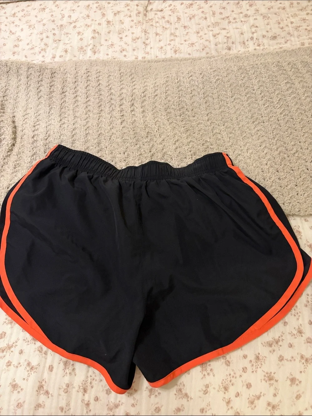Nike Women’s Black Running Shorts with Orange Trim